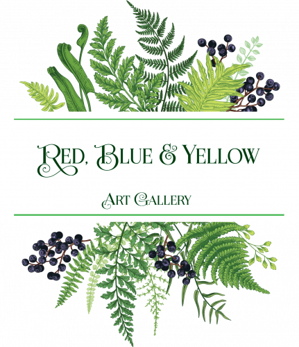 Red Blue & Yellow Art Gallery Logo White Back